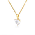 Golden Heart Sparkle Necklace
