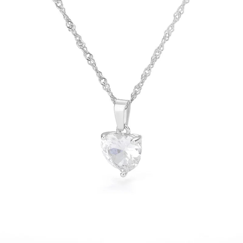 Golden Heart Sparkle Necklace